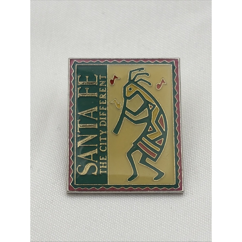Santa Fe New Mexico The City Different Kokopelli Lapel Hat Pin